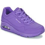 Sneakers basse viola numero 39,5 di gomma con stringhe con tacco da 3 cm a 5 cm antiscivolo per Donna Skechers Uno 
