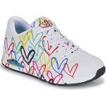 Sneakers basse larghezza E bianche numero 39 con tacco da 5 cm a 7 cm per Donna Skechers Uno 