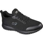 Sneakers stringate larghezza E casual nere numero 40 in tessuto con stringhe idrorepellenti per Uomo Skechers Squad 