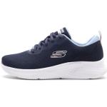 Sneakers alte larghezza E casual blu navy numero 41 con stringhe per Donna Skechers 