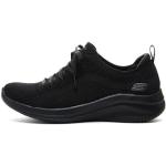 Sneakers basse larghezza E casual nere numero 38 con tacco fino a 3 cm traspiranti per Donna Skechers Ultra Flex 
