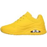Sneakers stringate larghezza E casual gialle numero 38 con stringhe per Donna Skechers Uno 