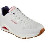 Sneakers stringate larghezza A classiche bianche numero 45 con stringhe per Uomo Skechers Uno 