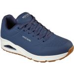 Sneakers stringate larghezza E classiche blu numero 40 di gomma con stringhe con tacco da 3 cm a 5 cm per Uomo Skechers Uno 