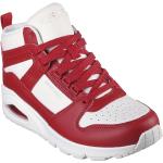 Sneakers stringate larghezza E scontate rosse numero 36 di pelle per Donna Skechers Uno 