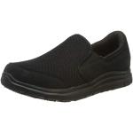 Sneakers slip on larghezza B casual nere numero 39 in nabuk con allacciatura elasticizzata per Donna Skechers 
