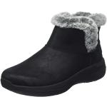 Sneakers invernali larghezza E scontate casual nere numero 35 di pelliccia per Donna Skechers Go Walk 
