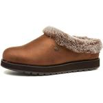 Skechers Keepsakes - R E M, Pantofole Donna, Brown Micro Leather Faux Fur Line Brn, 36 EU