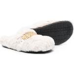 Ballerine slippers larghezza E scontate bianche numero 40 di pelliccia con punta aperta per Donna Moschino Kids 