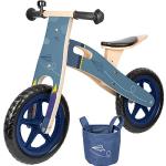 Bici blu di legno senza pedali per bambini 