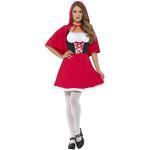 Red Riding Hood Costume, Red, with Short Dress & Cape, (M)