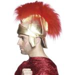 Roman Soldiers Helmet, Gold, with Plume