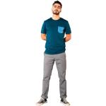 Magliette & T-shirt scontate monochrome blu S di cotone Bio traspiranti mezza manica con scollo rotondo per Uomo 