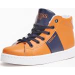 Sneakers alte larghezza E arancioni numero 35 in PVC con stringhe per bambino Guess Kids 