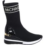 Sneakers alte larghezza E casual nere in tessuto con stringhe per Donna Michael Kors MICHAEL 