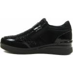 Sneakers basse larghezza E casual nere numero 40 chiusura velcro per Donna Stonefly 