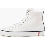 Sneakers alte larghezza E bianche numero 39 di tela con stringhe per Donna Levi's 