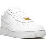 Sneakers stringate larghezza E bianche numero 15 di gomma con stringhe per Donna Nike Air Force 1 