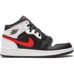 Sneakers alte larghezza E nere di gomma con stringhe per Donna Nike Air Jordan 1 Mid Michael Jordan 