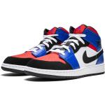 Sneakers alte larghezza E blu di gomma con stringhe antiscivolo per Donna Nike Air Jordan 1 Mid Michael Jordan 