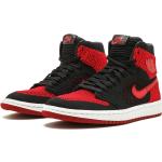 Sneakers alte larghezza E nere di gomma con stringhe per Donna Nike Air Jordan 1 Michael Jordan 