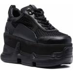 Sneakers larghezza A nere numero 37 di gomma con stringhe platform per Donna Swear 