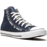 Sneakers alte larghezza A blu di gomma con stringhe per Donna Converse All Star 