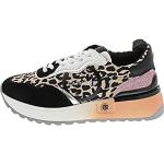 Sneakers stringate larghezza E casual rosa numero 39 leopardate per Donna CafèNoiR 