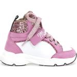 Sneakers alte larghezza E scontate rosa numero 31 con glitter per bambini Monnalisa 