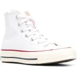 Sneakers alte larghezza E bianche di gomma con stringhe per Donna Converse 