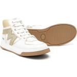 Sneakers alte larghezza A bianche numero 37 di gomma con stringhe per Donna Monnalisa 
