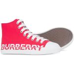 Sneakers alte larghezza E rosse numero 33 di gomma con stringhe per Donna Burberry Kids 