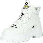 Sneakers alte larghezza A bianche numero 36 in similpelle per Donna Buffalo 