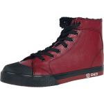 Sneakers alte larghezza A rosso scuro numero 36 per Donna RED by EMP 