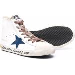 Sneakers alte larghezza A bianche numero 31 di gomma con stringhe per Donna Golden Goose Francy 