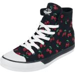 Sneakers alte larghezza A nere numero 37 a fiori per Donna rock rebel by emp 