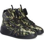 Sneakers alte larghezza E scontate militari verdi numero 43 di gomma mimetiche con stringhe Giuseppe Zanotti 