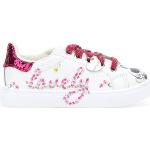 Sneakers larghezza E scontate rosa numero 25 con glitter per bambini Monnalisa Disney 