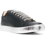 Sneakers stringate larghezza E nere numero 46 di gomma con strass con stringhe per Donna Philipp Plein 