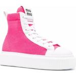 Sneakers stringate larghezza E rosa numero 38,5 in tessuto con stringhe Miu Miu 