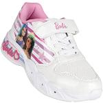 Sneakers stringate larghezza E bianche numero 32 in PVC chiusura velcro per bambini Barbie 