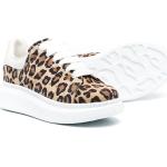 Sneakers stringate larghezza A scontate marroni numero 31 taglie comode leopardate con stringhe per Donna Alexander McQueen 