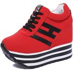 Sneakers larghezza A casual rosse numero 38 platform per Donna 