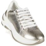 Sneakers larghezza E casual dorate numero 38 con zeppa per Donna Lancetti 