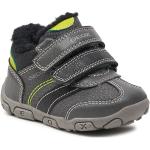 Sneakers invernali larghezza B scontate grigie numero 19 in similpelle per bambini Geox 