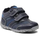 Sneakers invernali larghezza B blu scuro numero 21 in similpelle per bambini Geox 