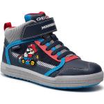 Sneakers invernali larghezza B scontate blu scuro numero 39 in similpelle per bambini Geox 