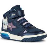 Sneakers alte larghezza D scontate blu scuro numero 35 per bambini Geox 