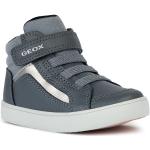 Sneakers alte larghezza B scontate grigie numero 25 in similpelle per bambini Geox 