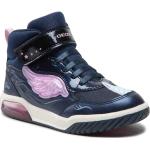 Sneakers invernali larghezza E blu navy numero 34 in similpelle impermeabili per bambini Geox 